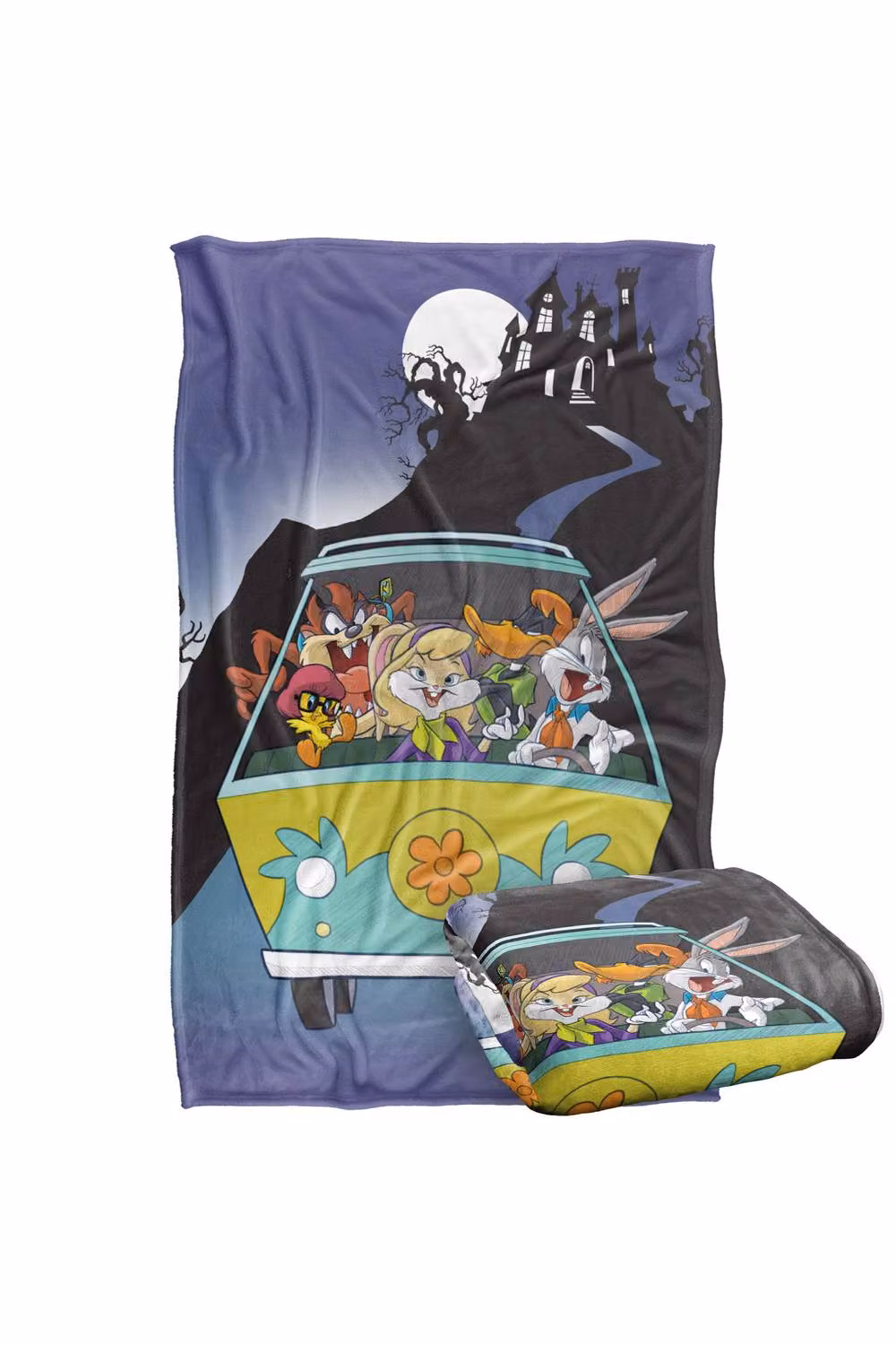 Warner Bros. Looney Tunes and Scooby-Doo Silky Touch Super Soft Multicolour Throw Blanket, Large – 2
