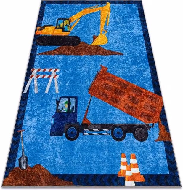 RugsX Junior Kids Motif Rug in Blue, W: 160 cm x L: 220 cm – 1