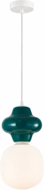 Netlighting Latera Slim Height Adjustable Pendant Ceiling Light in Green and Matt White – 1
