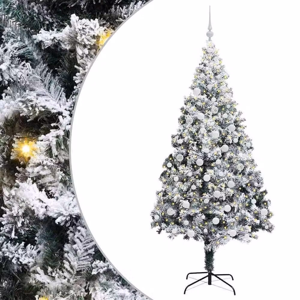 Berkfield Home Artificial Christmas Tree with 300 LEDs in Green, Height: 180 cm – 2