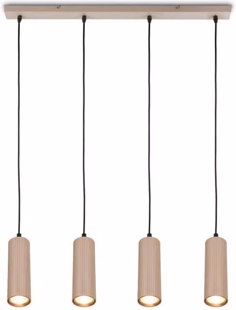 Briloner Beige Modern 4 Light Height Adjustable Suspended Pendant Light for GU10 Bulbs – 1