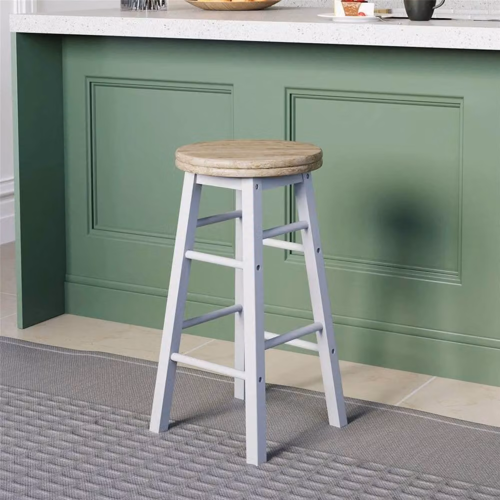 ERGOVEXA Solid Wood Bar Stool in White – 2