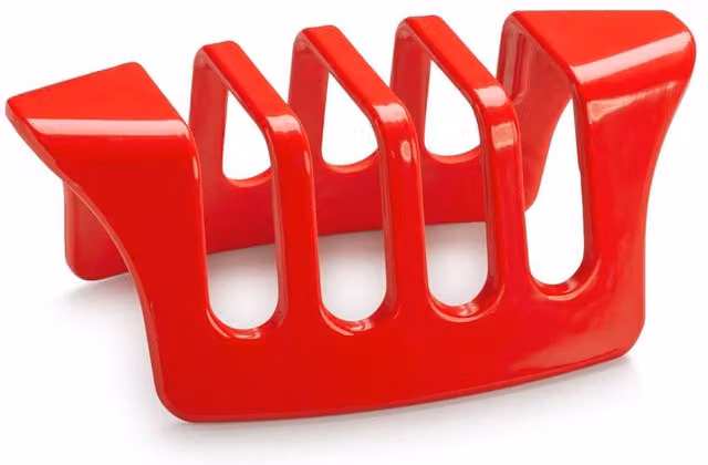 Zeal Red Melamine Four Slice Toast Rack