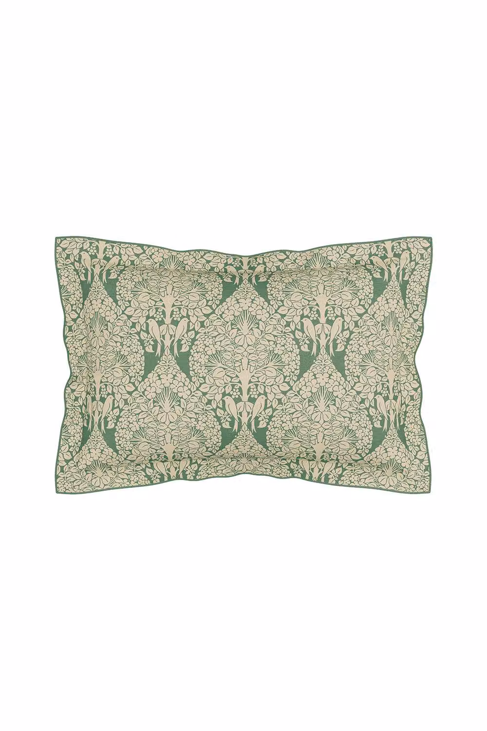 V&A Lerena Green Cotton Duvet Cover and Pillowcase Set, W: 200 cm x D: 200 cm – 2