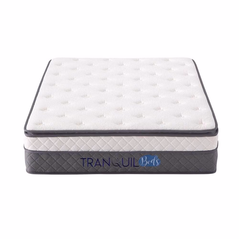 FWStyle Muse Thick Pillow Top Pocket Sprung Mattress in White, Size: Single, Height: 35 cm – 2