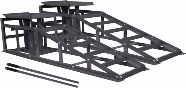 Switzer Lift 2 Ton Hydraulic Vehicle Car Ramp in Grey