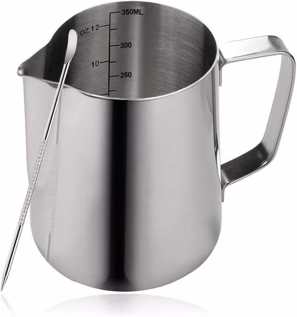 SPETLEK Stainless Steel Milk Jug, Silver, 350ml