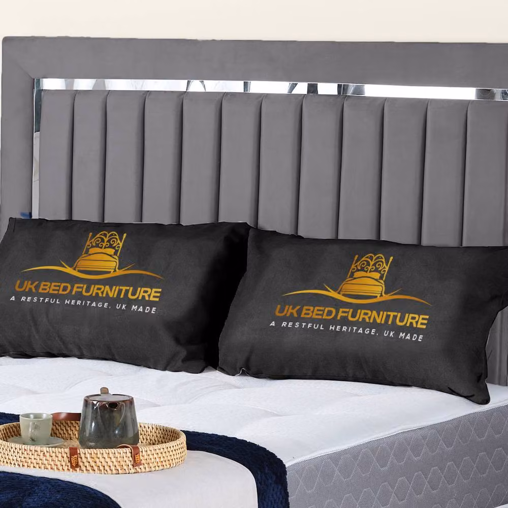 UK Bed Furniture Grey Upholstered Gas Lift Storage Bed with 48-inch Headboard, Size: Single (90 x 190 cm) – 2
