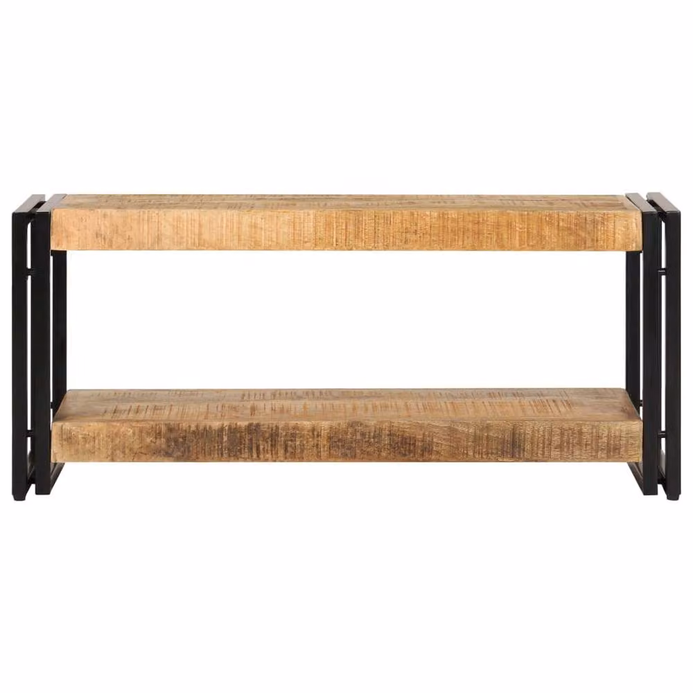 Berkfield Home Industrial TV Cabinet in Brown Solid Mango Wood W/D/H: 90 x 30 x 40 cm – 2