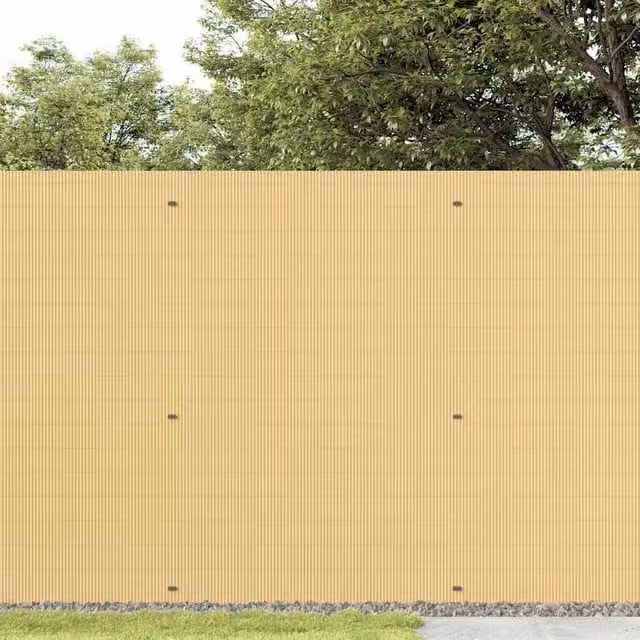 Berkfield Home Durable Double-Sided PVC Garden Fence Strip, Yellow, H: 180 cm x W: 5 m