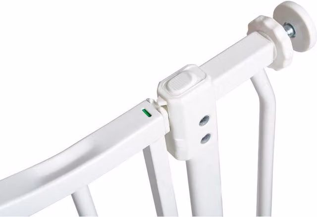 Safetots Extra Tall Curved Top Safety Gate in White, No-Drill Extendable Swing Door for Doors and Stairs, Height: 152 cm