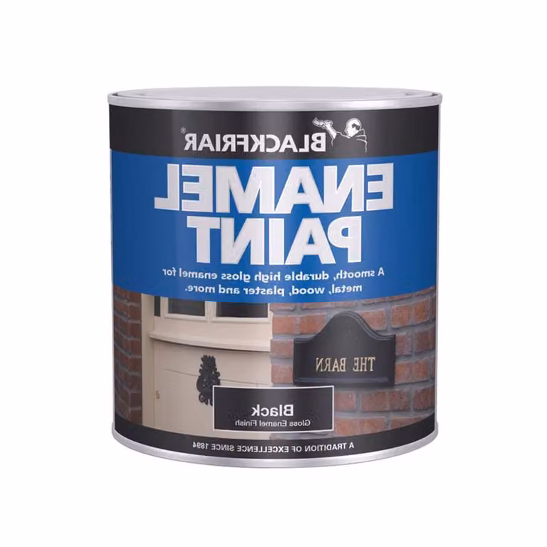 Blackfriar White Gloss Solvent Based Enamel Paint for Metal and Wood, 125ml