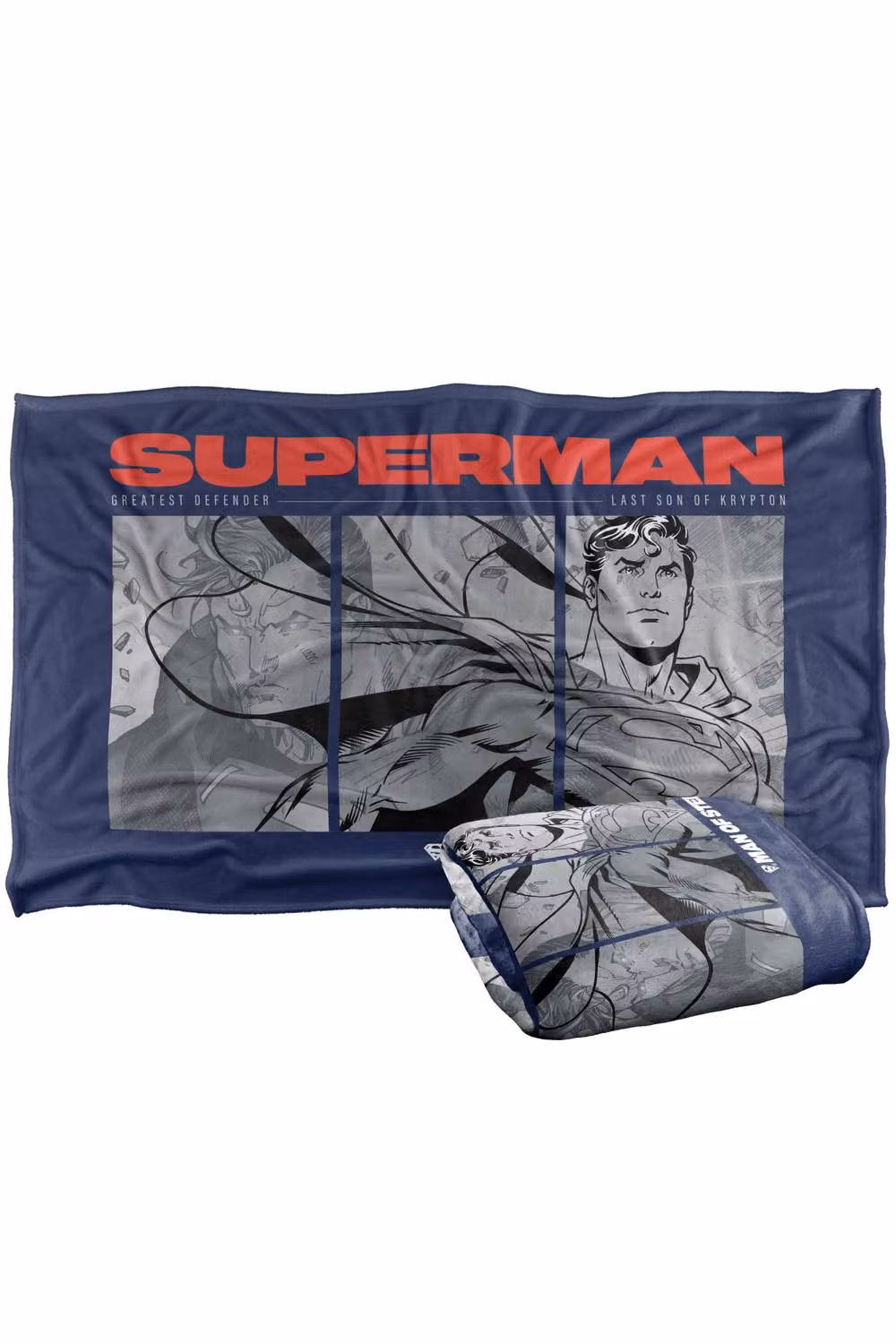 Warner Bros. Superman Man of Steel Comic Silky Touch Super Soft Fleece Throw Blanket, Multicolour, W: 152 cm, D: 127 cm – 6
