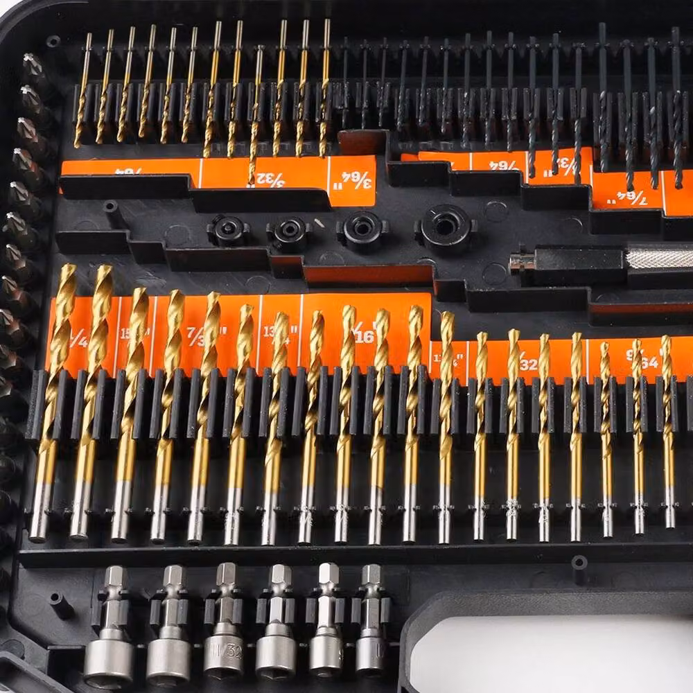 SPETLEK 246-Piece High Speed HSS Drill Bit and Screwdriver Bit Set in Black – 3