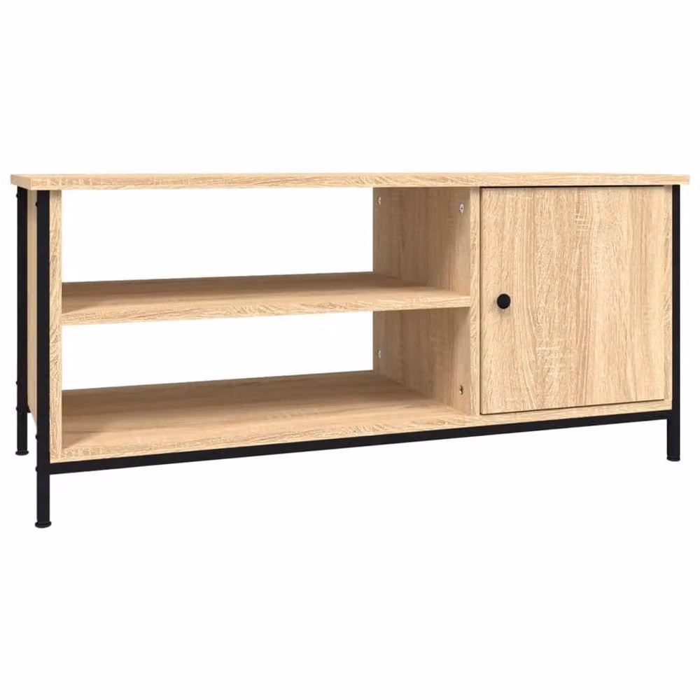 Berkfield Home TV Cabinet in Sonoma Oak Brown, W/D/H: 100 x 40 x 45 cm – 2
