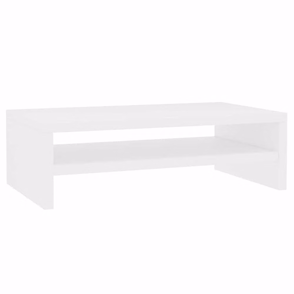 Berkfield Home Monitor Stand in White, W/D/H: 42 x 24 x 13 cm – 3
