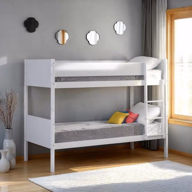Seconique Bruno Single Bunk Bed in White