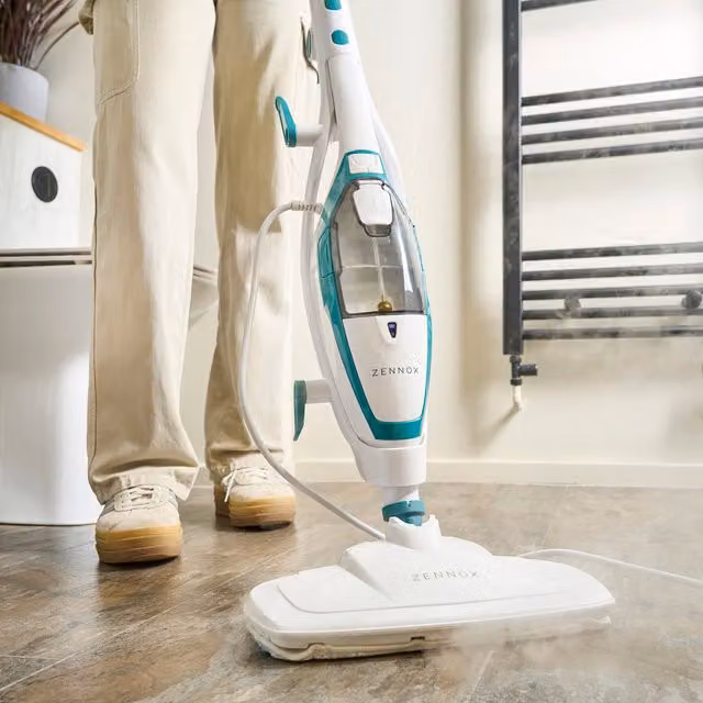 Zennox Multifunctional Steam Mop Cleaner for Hard Floors and Carpets, White