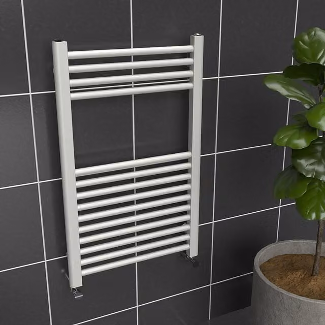 Lux Heat Coloured Steel Towel Radiator in Grey, W/H: 50 x 80 cm