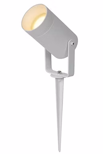 Lucide Taylor Dimmable Adjustable Ground Spike Garden Spotlight in White – 1