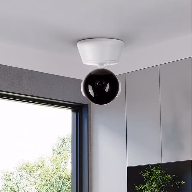 Komore 2MP HD Wi-Fi Pet Security Camera with Motion Detection, White