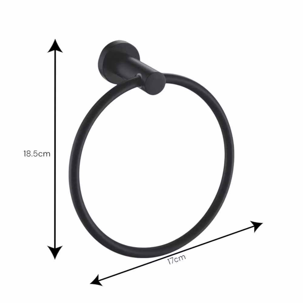 Showerdrape Modernity 3 Piece Black Stainless Steel Wall Mounted Bathroom Accessory Set – 2