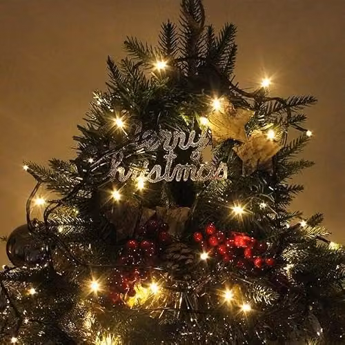 SHATCHI 480 LED Warm White Fairy String Lights with Remote Control and Timer, Waterproof IP44 Outdoor and Indoor Decorations – 6