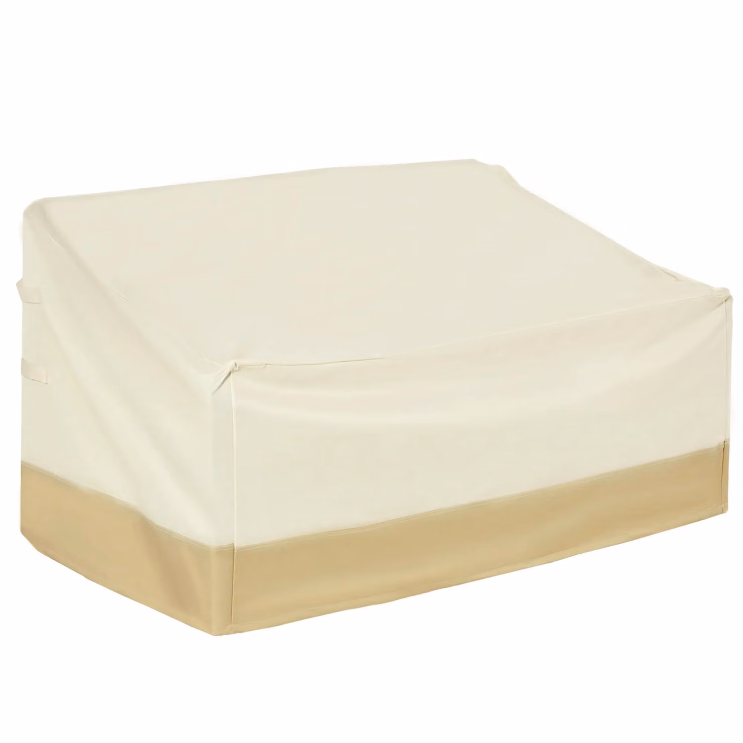 Outsunny Waterproof Oxford Cloth Furniture Cover for 3 Seater Rattan Bench, Beige and Brown, W: 152 cm, D: 87 cm, H: 58-79 cm – 2