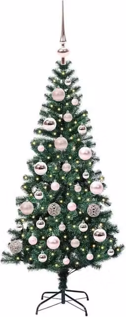 Berkfield Home Elegant Pre-lit Artificial Christmas Tree, Green, Height: 120 cm