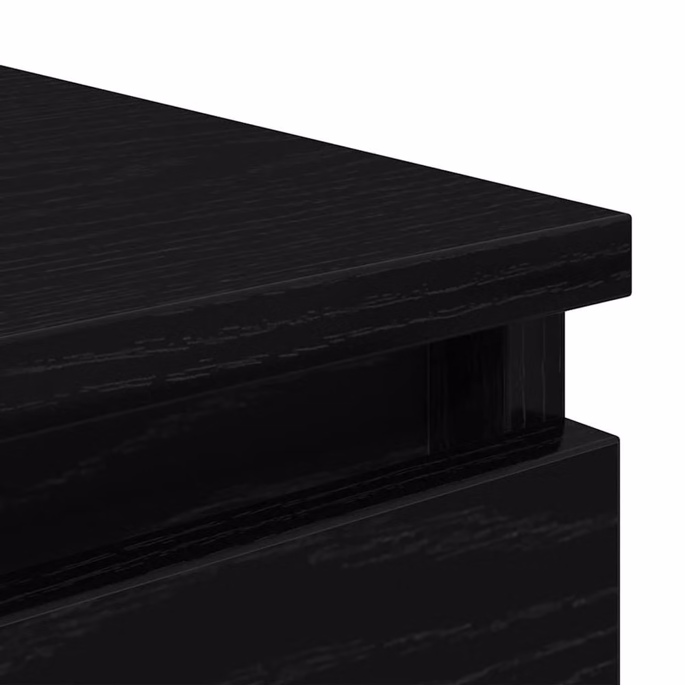 Berkfield Home Modern Black Oak Sideboard, W/D/H: 37.5 x 35 x 76 cm – 5