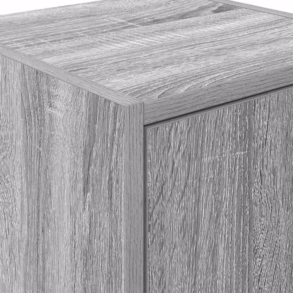Berkfield Home Set of 2 Wall Mounted Garage Workshop Cabinets in Grey Matt Engineered Wood – 4