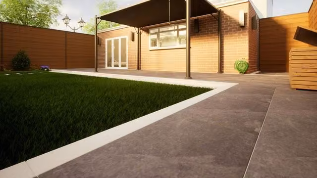 PBSL Group Natural Stone Field Tile, Beige and Grey, Matt Finish, W/D/H: 90 x 20 x 2.5 cm