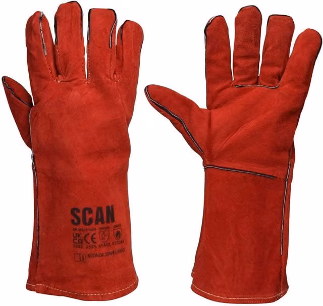 Scan Leather Welder's Gauntlets, Size 9, Multicolour – 1