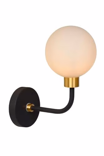 Lucide Berend Black Modern Wall Light for Bathrooms, IP44, G9