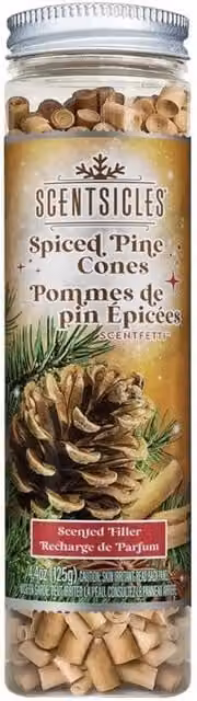 Premier Decorations Scented Spiced Pine Cones Scentfetti Christmas Ornament in Beige and Brown