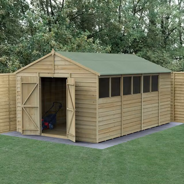 4LIFE Apex Wood Garden Shed with Base, Brown