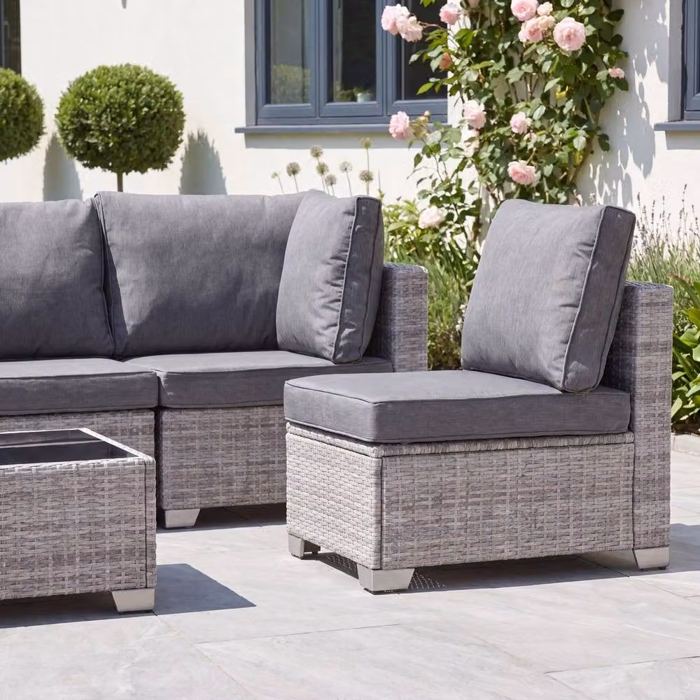 Artemis Home Saviano 6 Seat Modular Rattan Conversation Set in Grey – 2