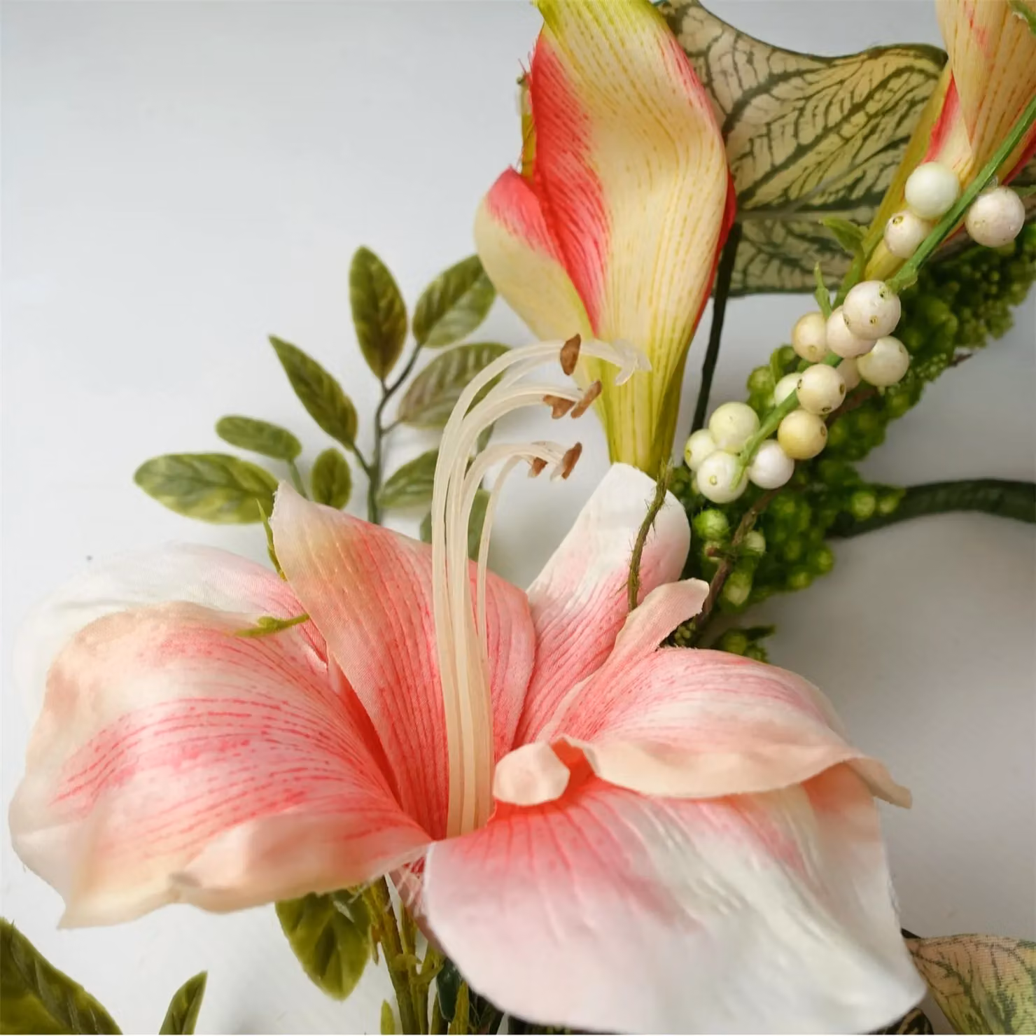 Leaf Pink Lily Artificial Hanging Trailing Plant Garland – 2