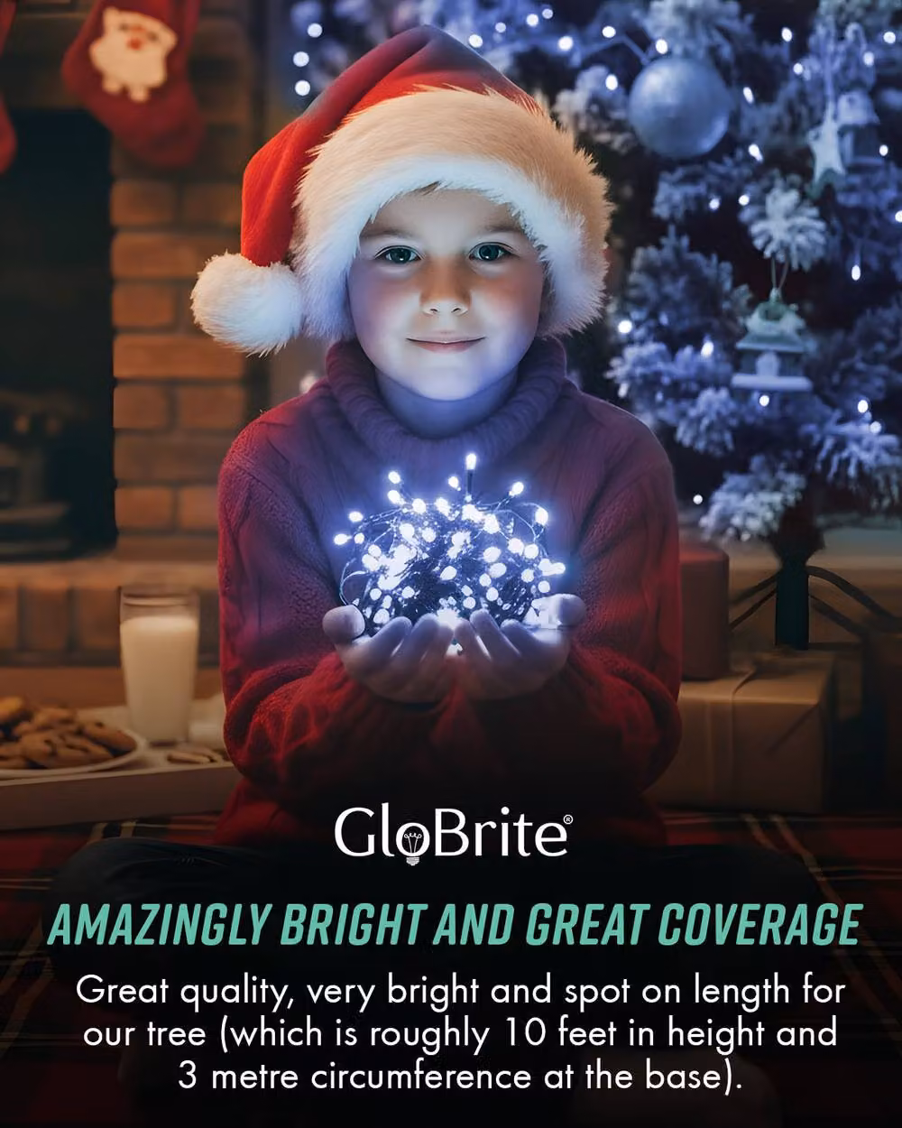 Globrite Blue and White LED String Fairy Lights with Remote Control and Timer, 1000 LED, 100m – 7