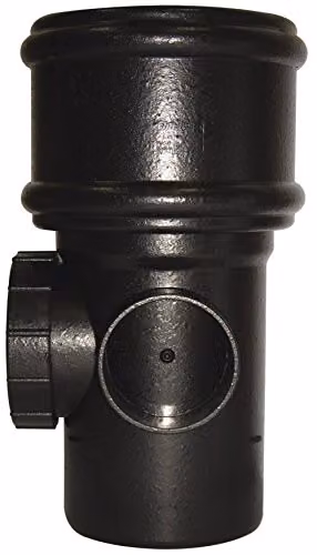 FloPlast Black Cast Effect Soil Access Pipe with Single Socket
