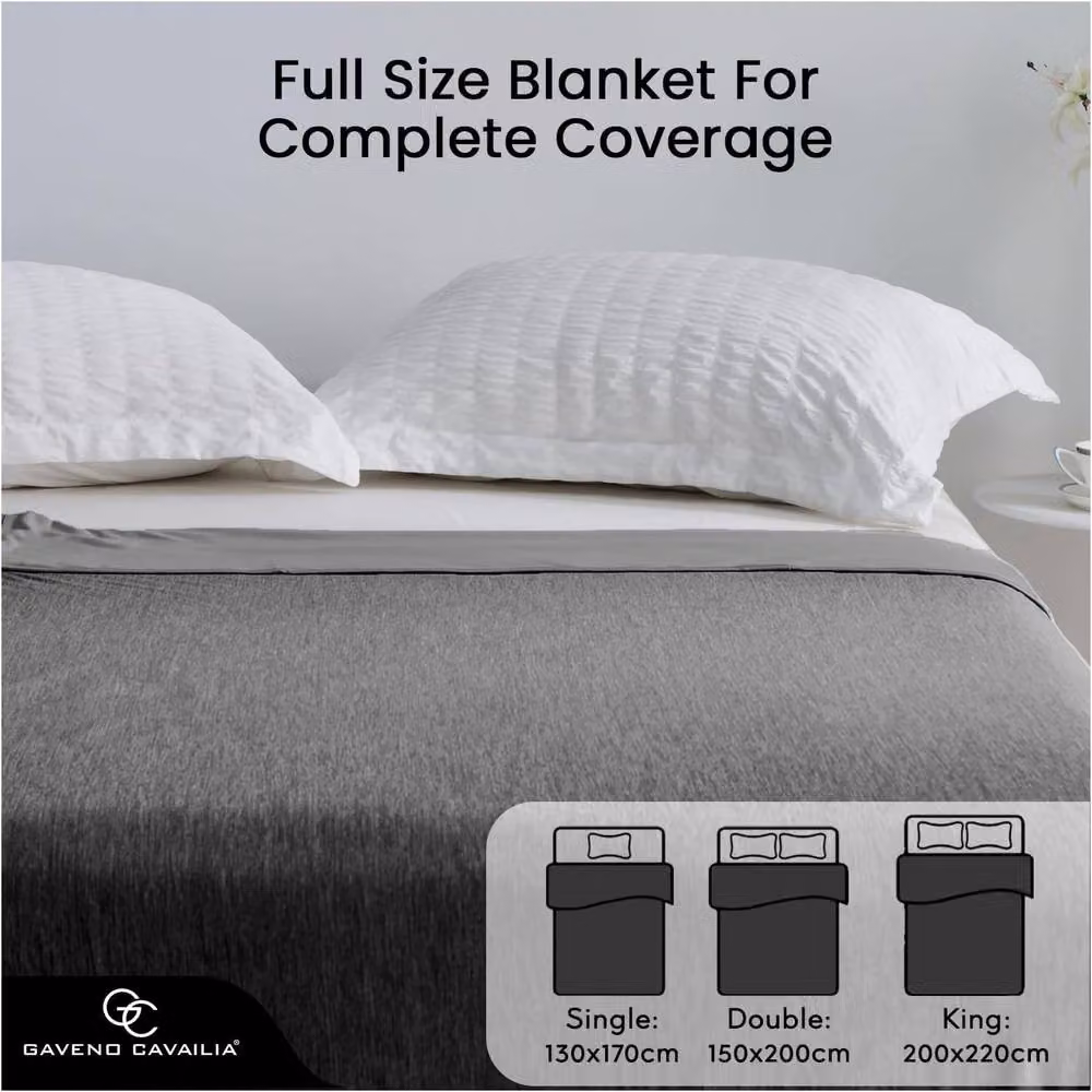 GAVENO CAVAILIA Charcoal Cooling Fleece Blanket for Adults and Kids, W/D/H: 200 x 220 cm – 6