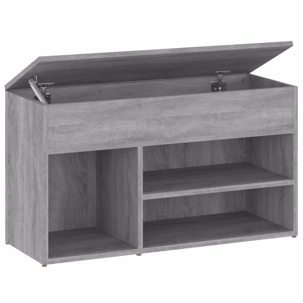 Berkfield Home Grey Sonoma Shoe Bench W/D/H: 80 x 30 x 45 cm – 2