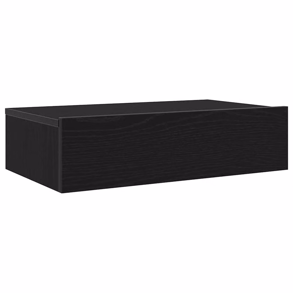 Berkfield Home Modern TV Cabinet with LED Lights in Black Oak, W: 60 cm, D: 35 cm, H: 15.5 cm – 5