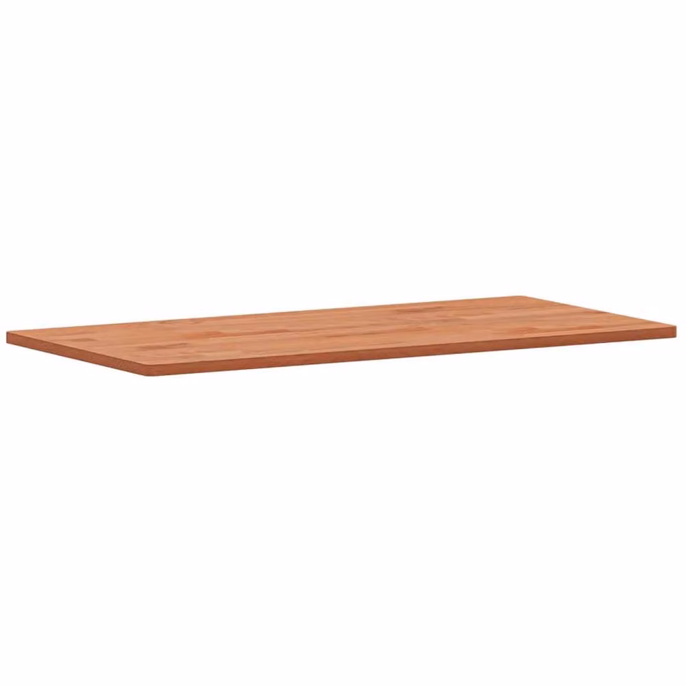 Berkfield Home Rectangular Solid Beech Wood Table Top, Brown, W: 100 cm, D: 50 cm, H: 1.5 cm – 2