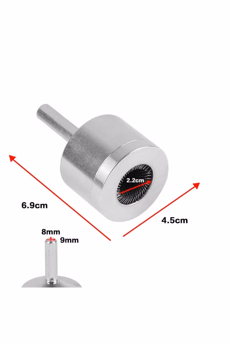 KDMD Silver Metal Copper Pipe Cleaner Brush for Drill Tube Cleaning, 22mm