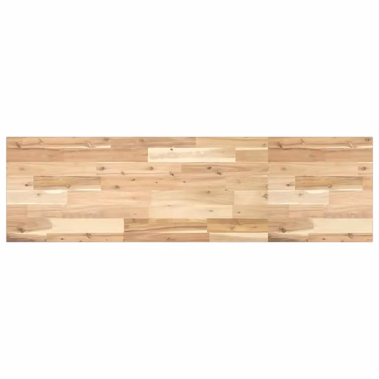 Berkfield Home Floating Shelf in Untreated Brown Acacia Wood, W/D/H: 160 x 40 x 2 cm