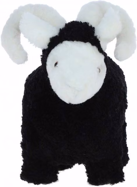 Lucky Sheep Textile Animal Decor in Black and Ivory by Fenland England