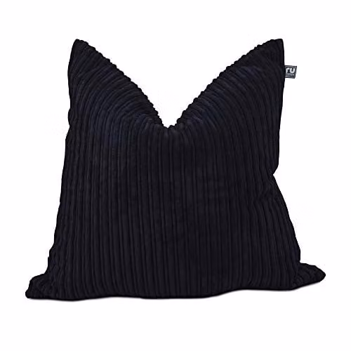 rucomfy Jumbo Cord Bean Bag Floor Cushion in Black – 1