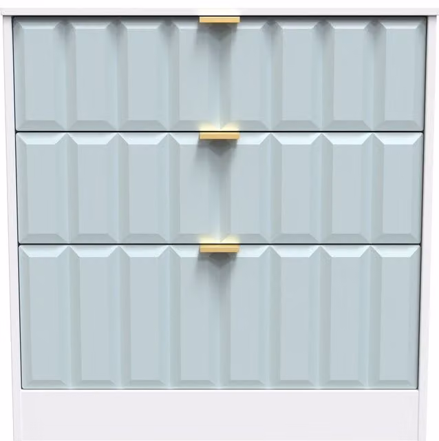 Ready Assembled 2 U Seattle 3 Drawer Deep Chest in Duck Egg Blue