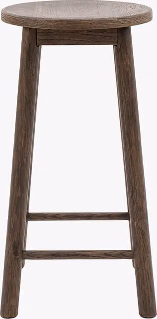 Perch & Parrow Modaro Stool in Smoked Brown with Wood Frame
